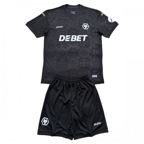 Wolverhampton Wanderers Voetbaltenue Doelman 2025-26 Zwarte - Kind Wolverhampton Wanderers Voetbaltenue Doelman 2025-26 Zwarte - Kind